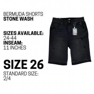 Lularoe Denim Bermuda Shorts Stone Wash - Size 26